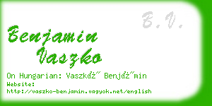 benjamin vaszko business card